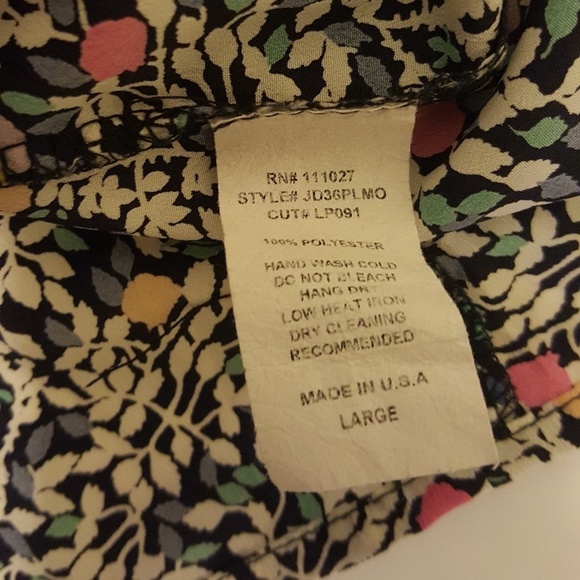 Floral Zip Back Spare Dress Size Large - Picture 6 of 8